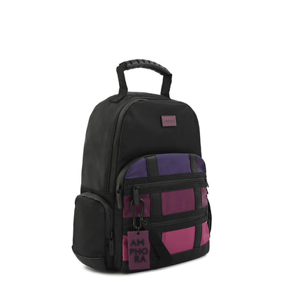 Large textured black everest backpack