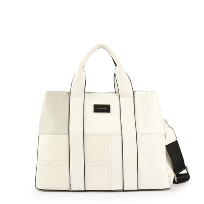 Wallet Two Handles Three divisions Medium Renate White