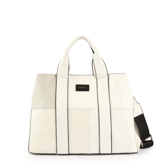 Wallet Two Handles Three divisions Medium Renate White