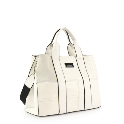 Wallet Two Handles Three divisions Medium Renate White