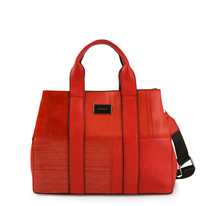 Wallet Two Handles Three divisions Medium Renate Red