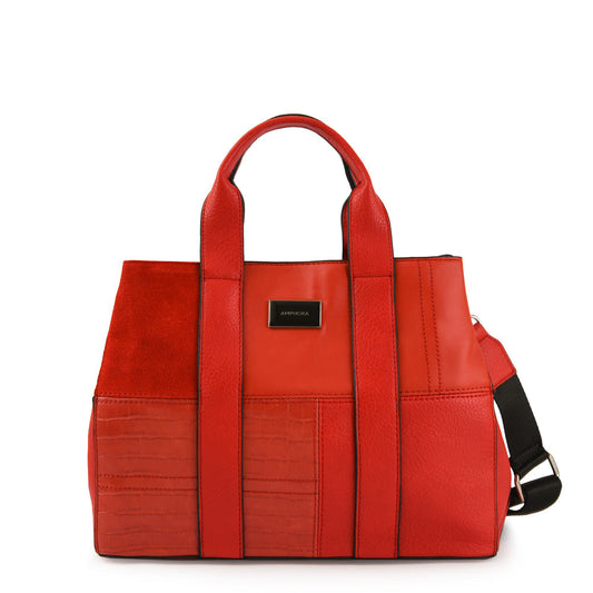 Wallet Two Handles Three divisions Medium Renate Red