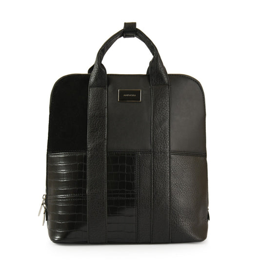 Renate Black Medium Backpack