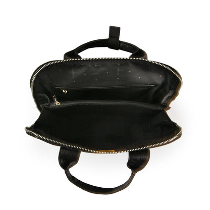 Renate Black Medium Backpack