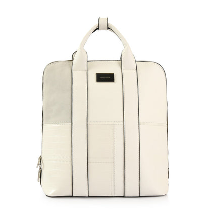 Renate White Medium Backpack