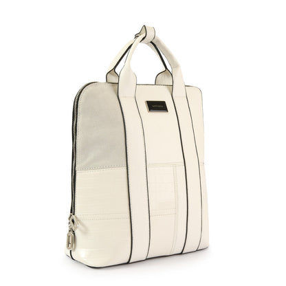 Renate White Medium Backpack