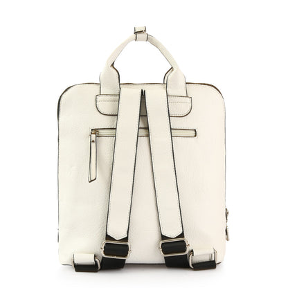 Renate White Medium Backpack