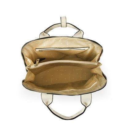 Renate White Medium Backpack