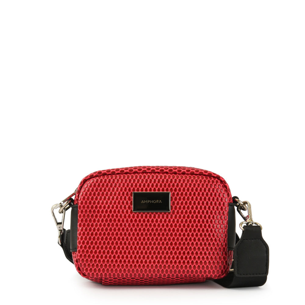 Small red salma shoulder bag