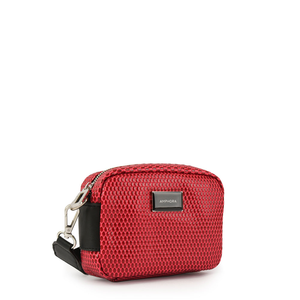 Small red salma shoulder bag