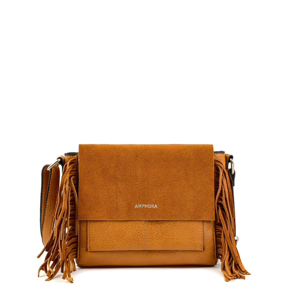 Sandy Camel Medium Crossbody Wallet