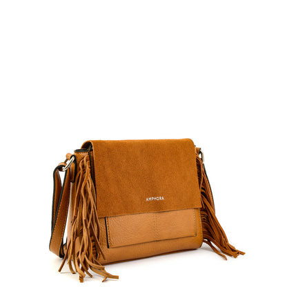 Sandy Camel Medium Crossbody Wallet