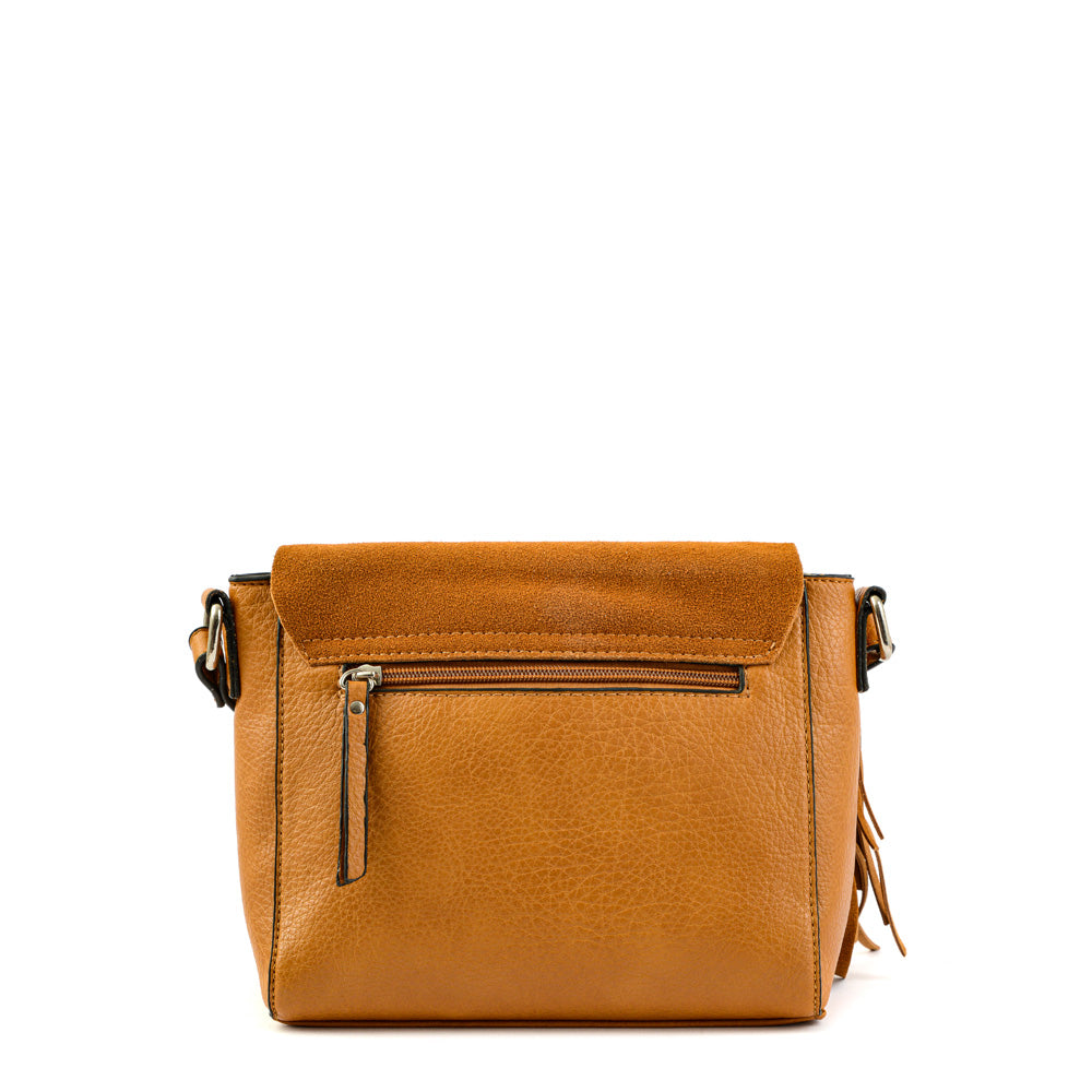 Sandy Camel Medium Crossbody Wallet