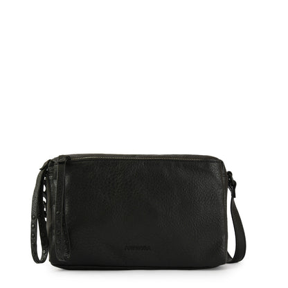 Stefi medium black crossbody wallet