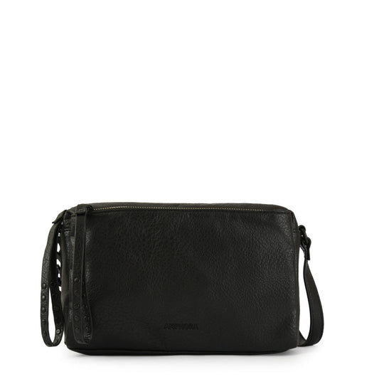 Stefi medium black crossbody wallet