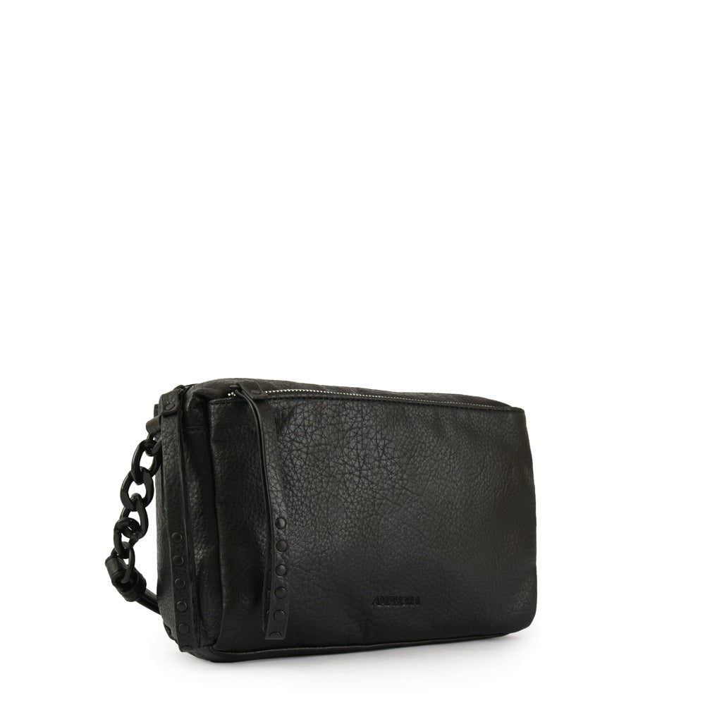 Stefi medium black crossbody wallet