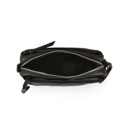 Stefi medium black crossbody wallet