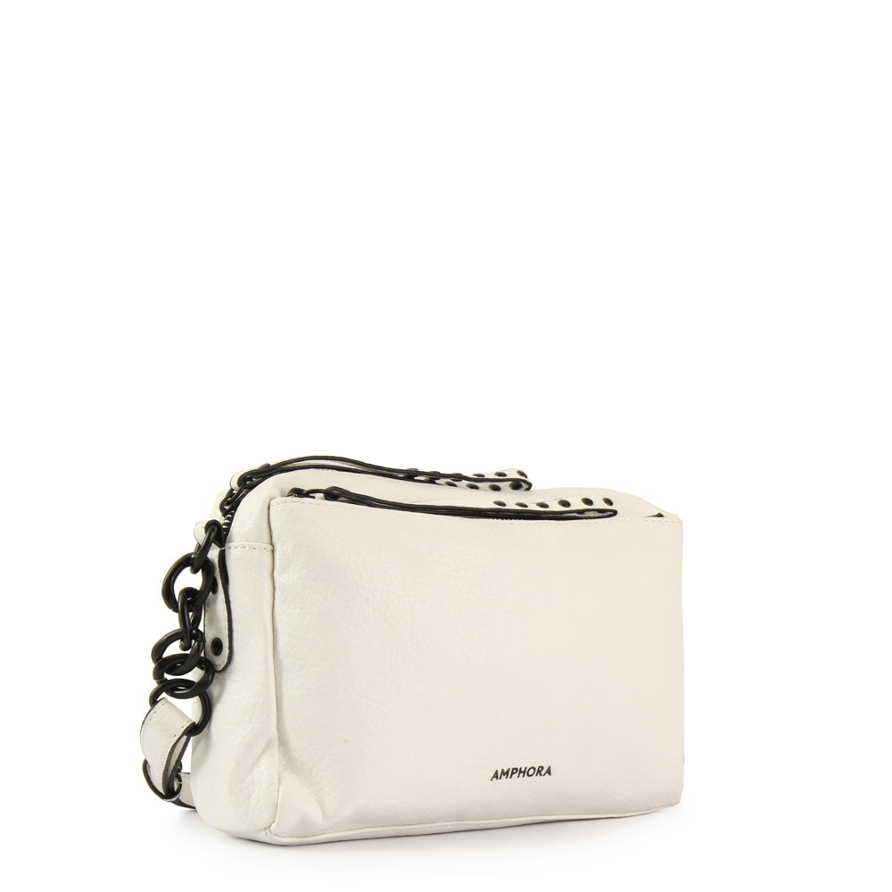 Stefi medium white crossbody wallet