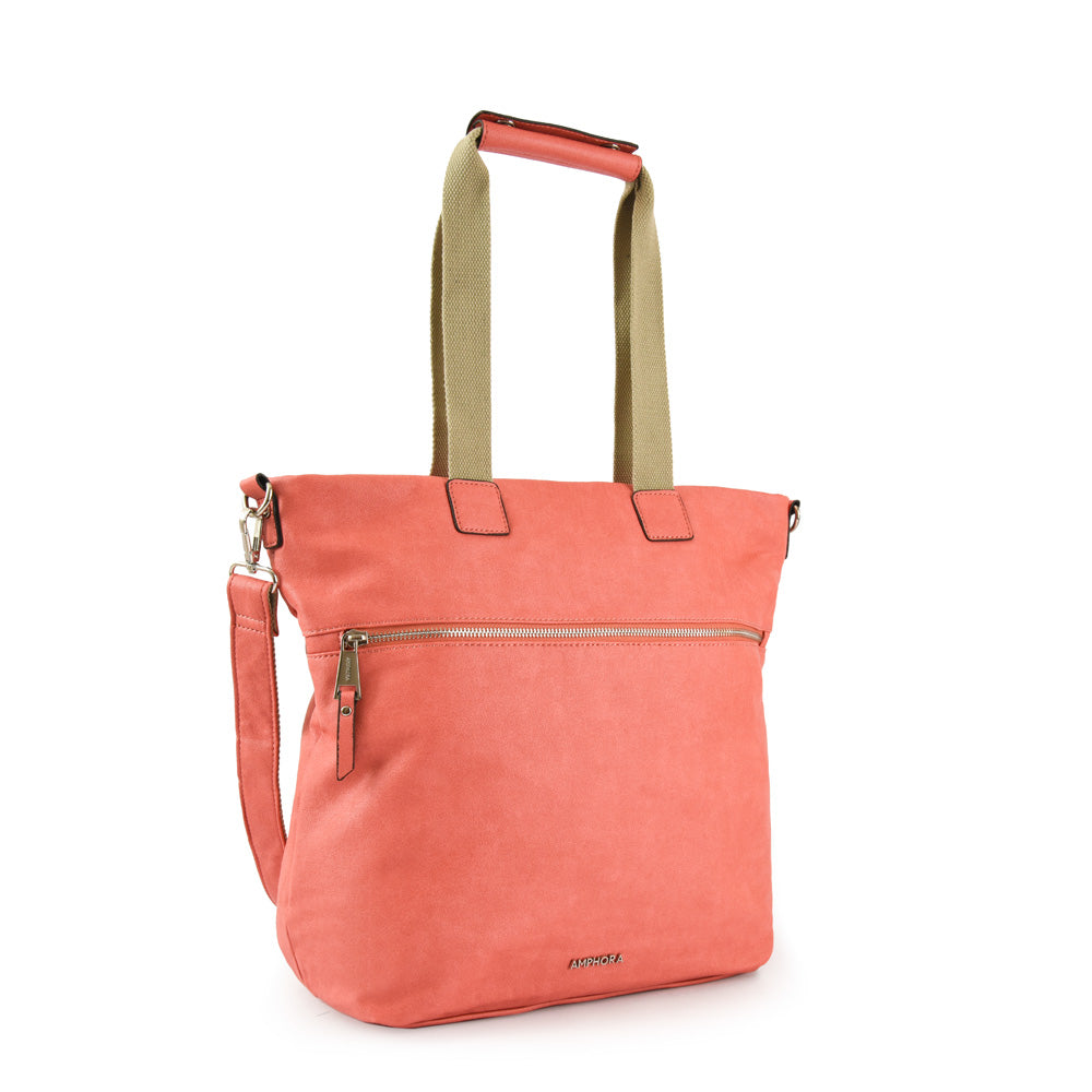 Vilma Coral Large Two Handle Wallet
