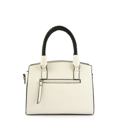 Wallet Two Handles Three divisions small white rosine