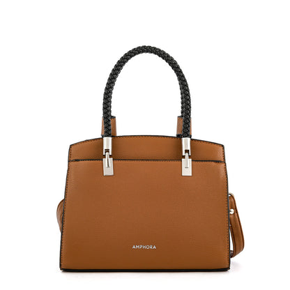 Wallet Two Handles Three divisions small brown rosine