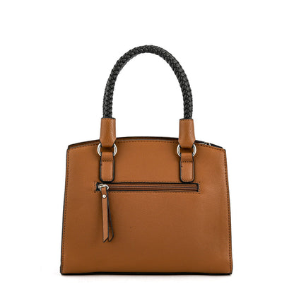 Wallet Two Handles Three divisions small brown rosine