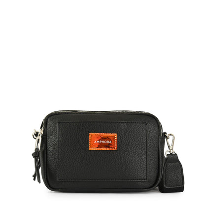 Small Lisse Black Crossbody Wallet