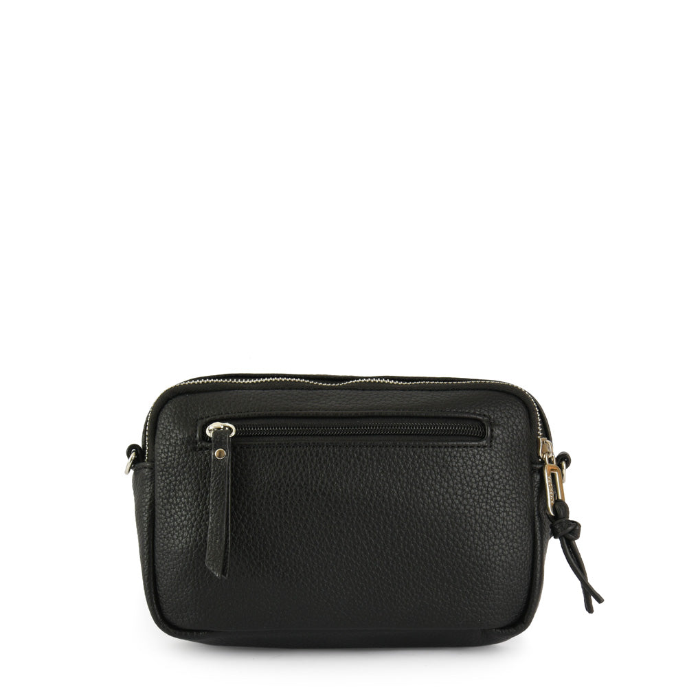 Small Lisse Black Crossbody Wallet