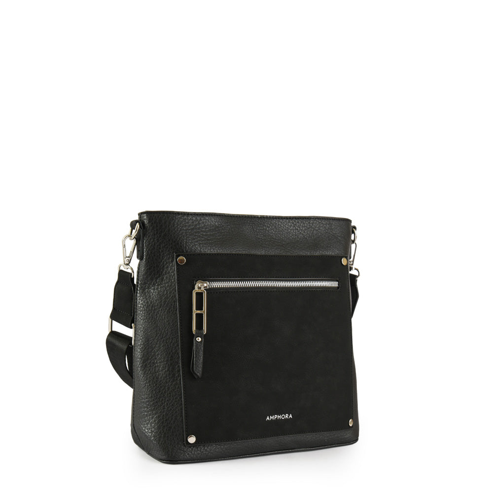 Graz Medium Crossbody Wallet Black