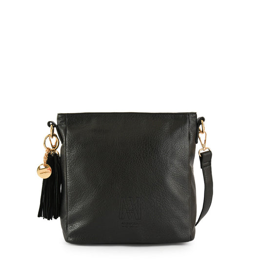 Medium black lioben crossbody wallet