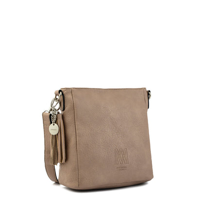 Lioben taupe medium crossbody wallet