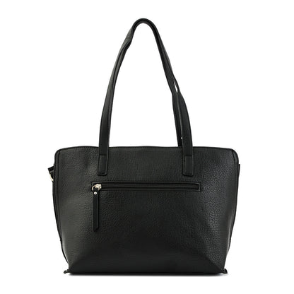 Medium black sumy two-handle wallet