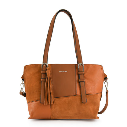 Medium brown sumy two-handle wallet