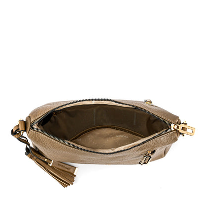 Medium dark taupe Nilda crossbody bag