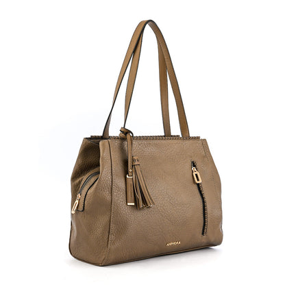 Wallet Two Handles Three divisions large Nilda dark taupe