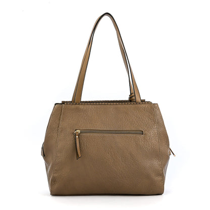 Wallet Two Handles Three divisions large Nilda dark taupe