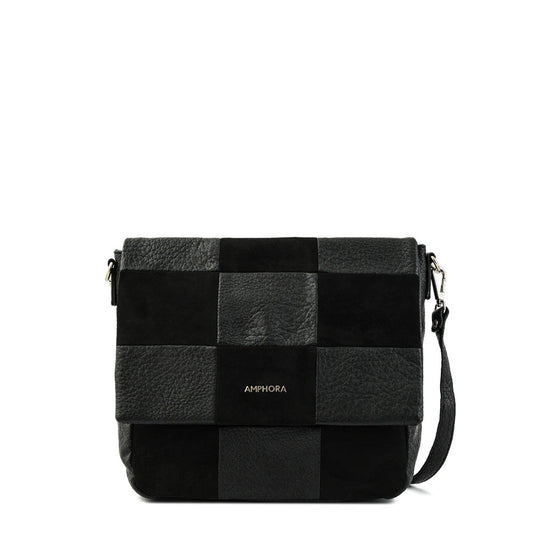 Nelly Black Medium Crossbody Wallet