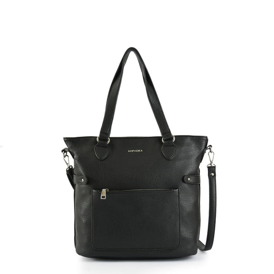 Small black alia two-handle wallet