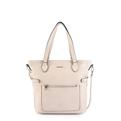 Small beige alia two-handle wallet