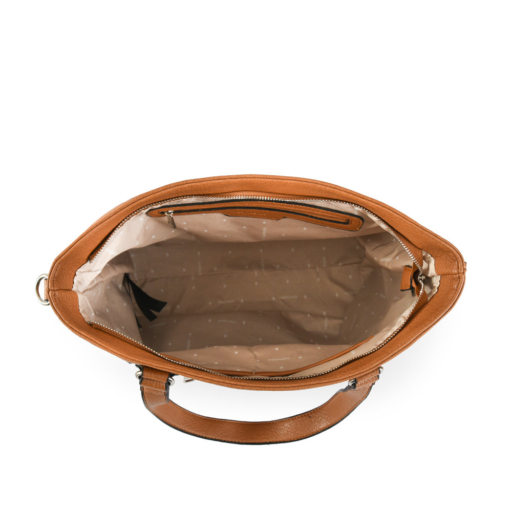 Alia camel small two-handle wallet