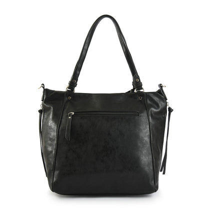 Medium black Marlene two-handle wallet