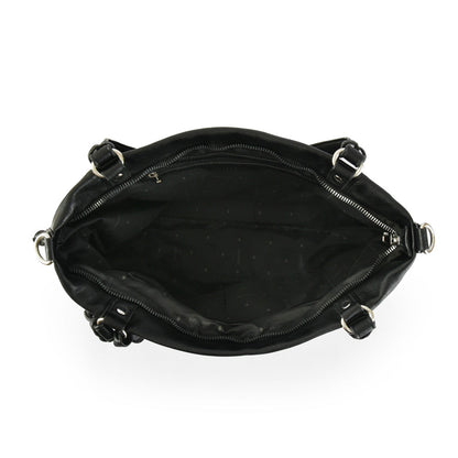 Medium black Marlene two-handle wallet