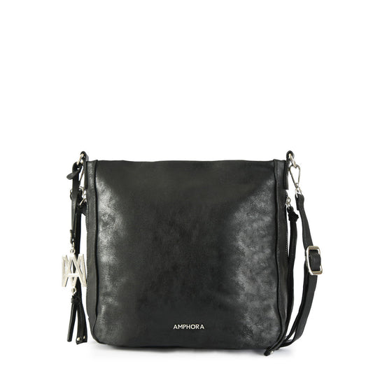Small black Marlene crossbody bag