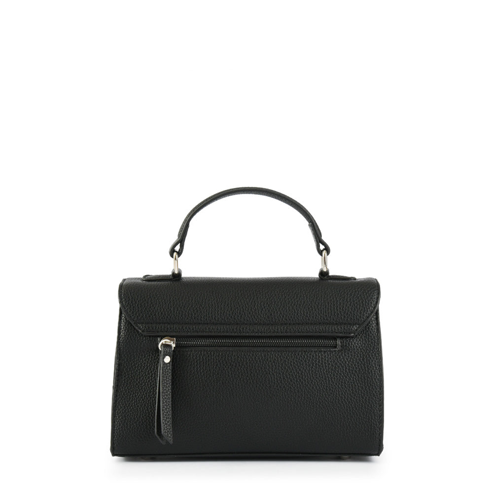 Small black solar crossbody wallet