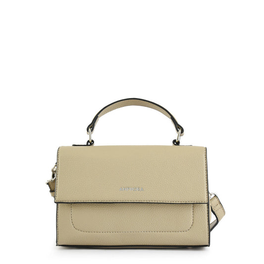 Small taupe solar crossbody wallet
