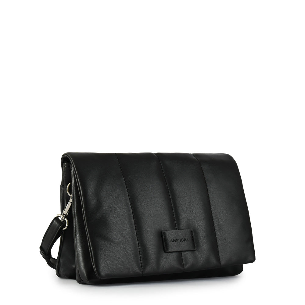 Black Aquarius Medium Crossbody Wallet