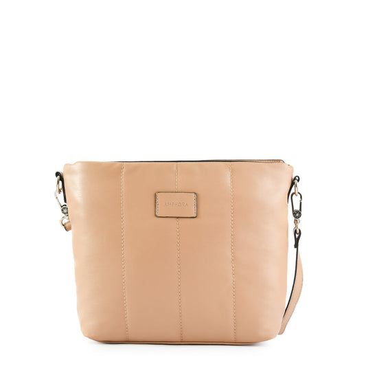 Medium dark beige aqua crossbody bag