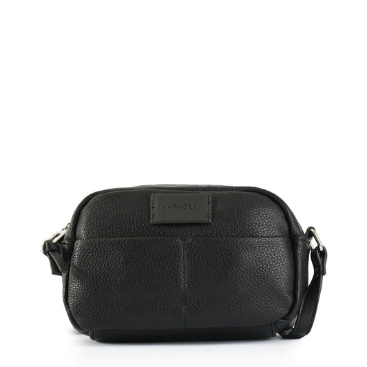 Medium black eureka crossbody wallet