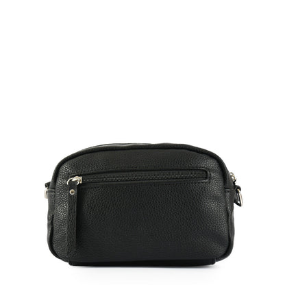 Medium black eureka crossbody wallet