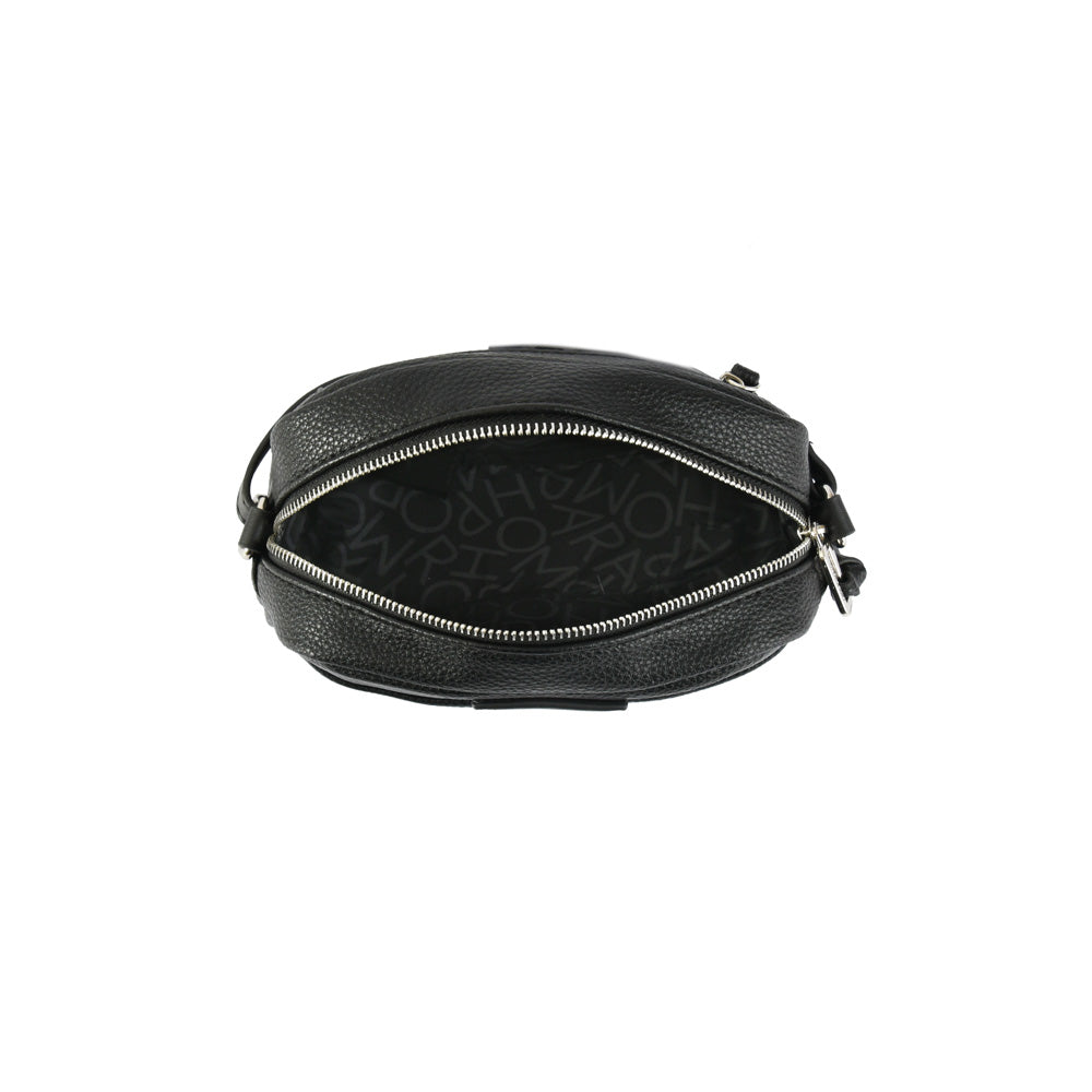 Medium black eureka crossbody wallet